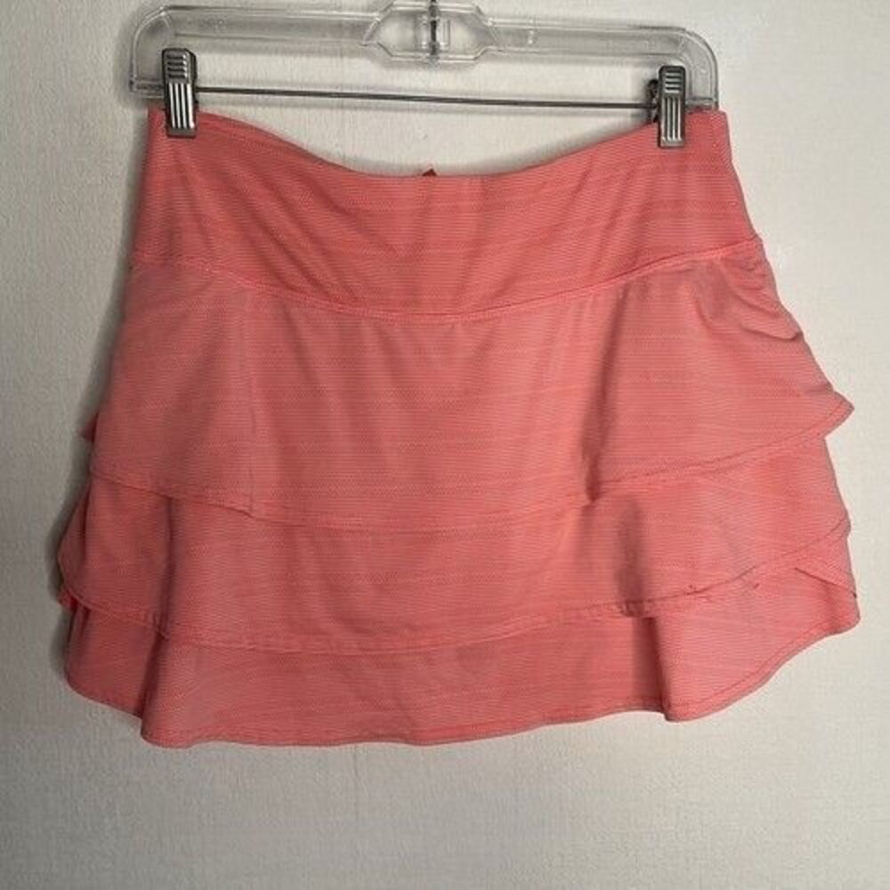 Athleta Reef Striped Swagger Tiered Athletic Tennis Skort Women Size M Flaws